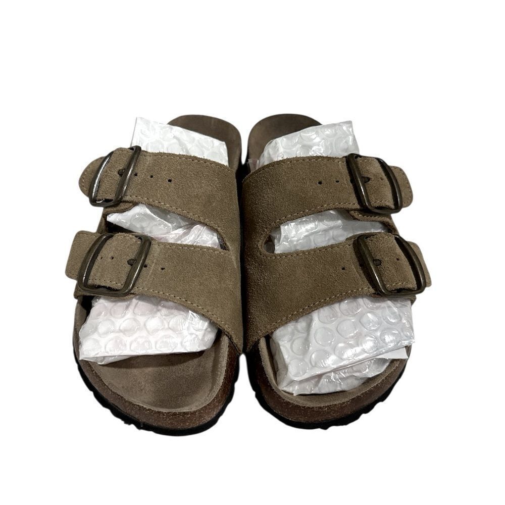 Kids white Mountain Brown Sandals with Suede Straps and Contoured Footbed EUC